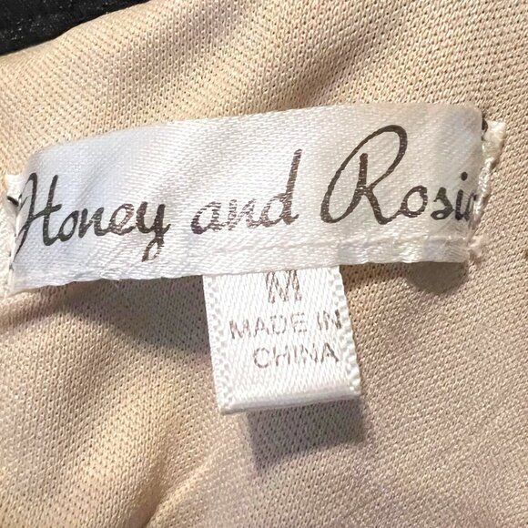 Honey & Rosie Long Maxie Black Sheer Dress-Formal-Size Medium-Black/Nude-Stretch - Picture 14 of 16